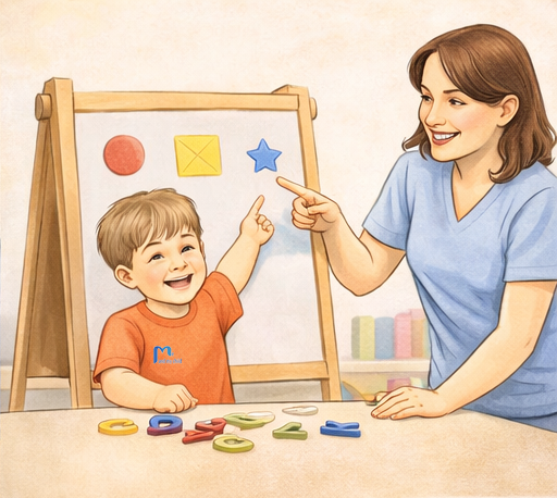 طفل أكثر تركيزًا أثناء النشاط التعليمي بعد التعليم الخاص