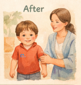 طفل يستجيب للتعليمات بشكل أوضح بعد التعليم الخاص