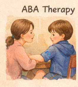 طفل يتفاعل ويلعب مع الأخصائية بعد ABA